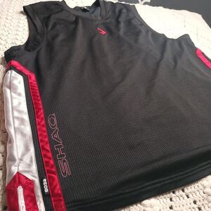 SHAQ Brand Tank Shirt Mens Sz XL VTG Black Shaquille O'Neal Embroidered Y2K SO32